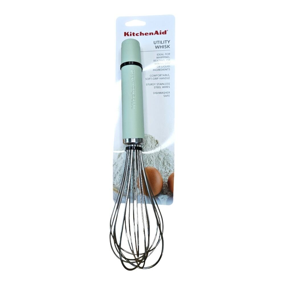 NEW KitchenAid Silicone Handle Utility Whisk in Pistachio [Green]